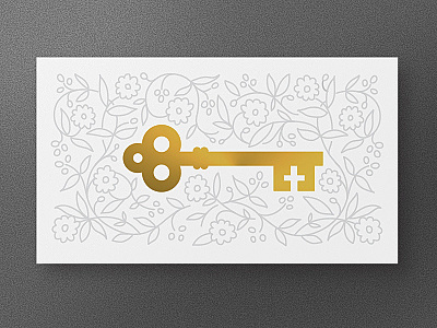 Trust & Travel branding business card fancy gold gold foil identity key trust and travel