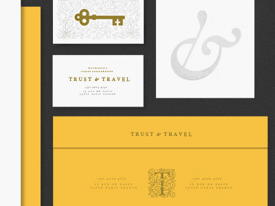 Trust & Travel – Correspondence ampersand business card business papers italy key stationary travel trust and travel typography
