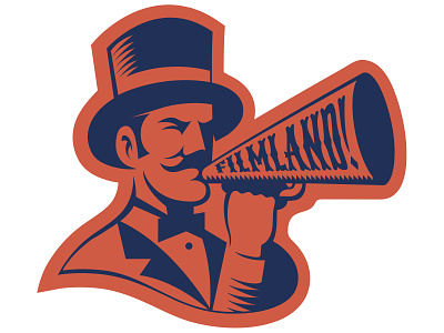 Come one, come all! branding carnival barker circus corporate identity filmland indentity logodesign mark podcast podcast logo