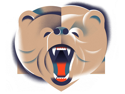 The Bruin animal bear bruin geometric illustrated animal illustration texture