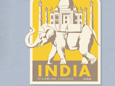 Steamline Luggage Stickers (1) branding elephant india luggage stickers taj mahal travel