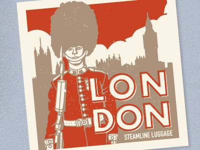 Steamline Luggage Stickers (3) london luggage porkpie steamline steamline luggage sticker travel vintage