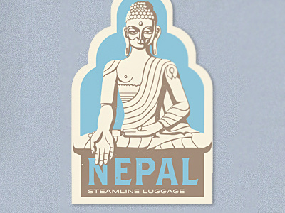 Steamline Luggage Stickers (6) branding luggage mystic nepal statue steamline steamline luggage stickers travel