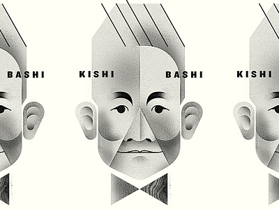 Kishi Bashi 2x art deco face geometric kishi bashi musician portrait style texture wild honey pie