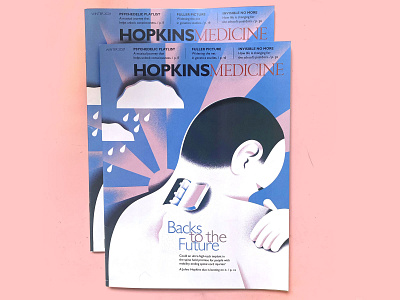 Hopkins Medicine Cover editorial illustration geometric illustration texture