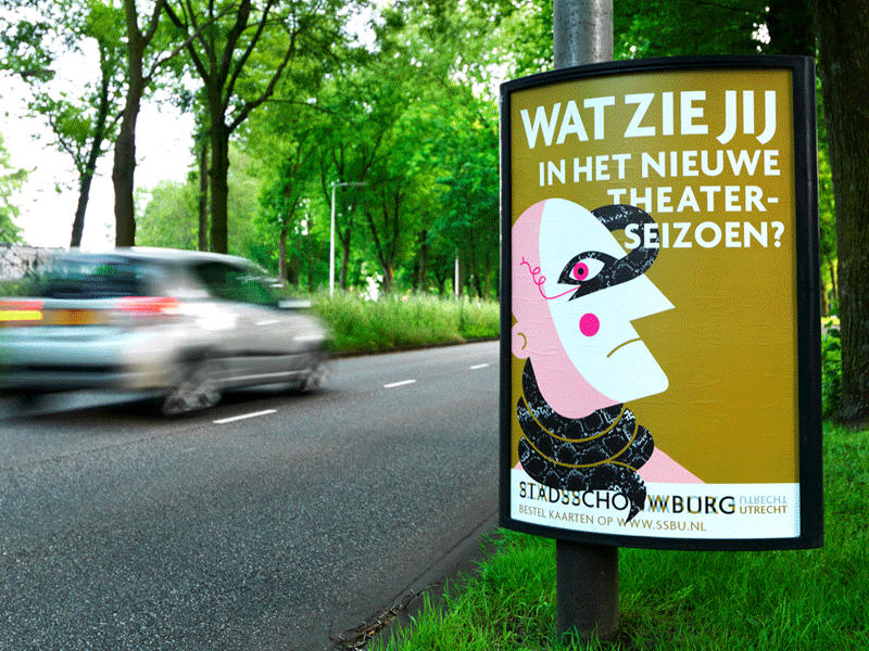 Posters up in Utrecht dutch edenspiekermann illustration netherlands posters theatre utrecht