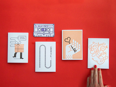 ♥Love Cards (FULL PROJECT!) art direction cards hand illustration key letterpress love photography print tape