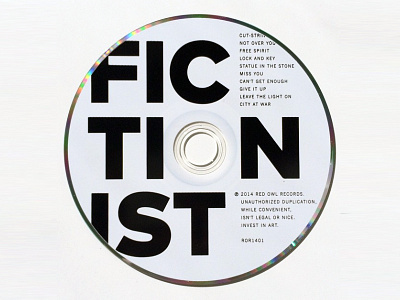 FICTIONIST Album Art album cd fictionist music provo rock and roll typography utah