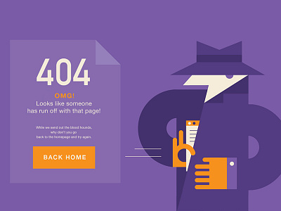 404 - OMG! 404 crook error geometric illustration omg shady steal swipe villian