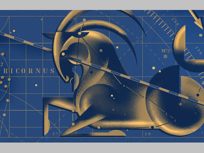 Fonts.com Hero Image capricorn constellations goat illustration star chart stars texture zodiac