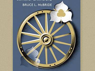 Roll On book cover flower illustration mormon mormons pioneers sego lilly shading wagon wheel wheel