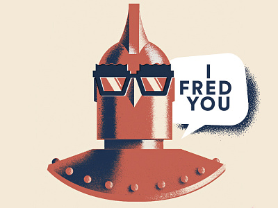 I Fred You cartoons fanart frederator glasses robot typography