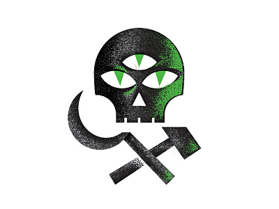 Slavic Spells — Makeshift Magazine editorial illustration illustration makeshift russia sickle and hammer skeleton skull skull and cross bones
