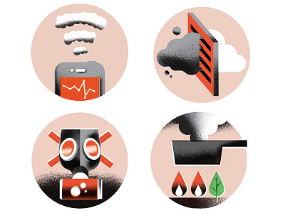 Clean Air Spots - Makeshift Magazine clean air cloud cooking editorial illustration filter gas mask illustration iphone makeshift