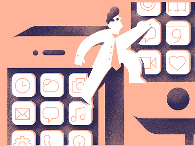 Adweek (up today!) app apps article climb cmo editorial illustration illustration iphone