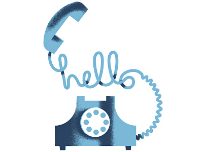 Hello illustration lettering phone typography