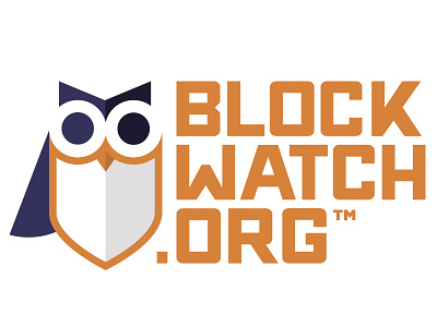 BlockWatch.org blockwatch branding logo neighborhoodwatch owl typography watcher