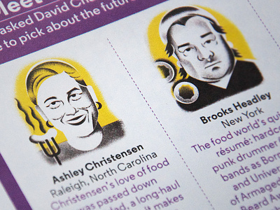 GQ Magazine - Full Project! ashley christensen brooks headley chef editorial illustration gq illustraion portrait