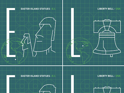 My First Game Design easter island game design game tiles graphic design icons illustration liberty bell tiles