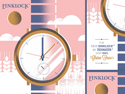 Einklock advertisement clock geometric gluten free illustration neu jorker texture wheat