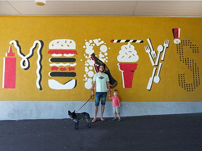 Morty's Mural [Full Project] fast food food good times hamburger illustration mortys mural painting photography typography utah