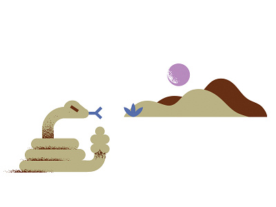 Arid Vibes (2) desert dunes geometric illustration rattle snake sand sand dunes snake