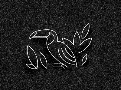 Tucan at Midnight animal bird grain icon illustration jungle tropical tucan