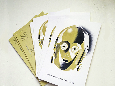 C3P0 - promo cards c3p0 illustration post cards promo robot star wars