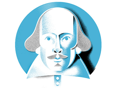 The 'Speare editorial illustration face illustration portrait shakespeare