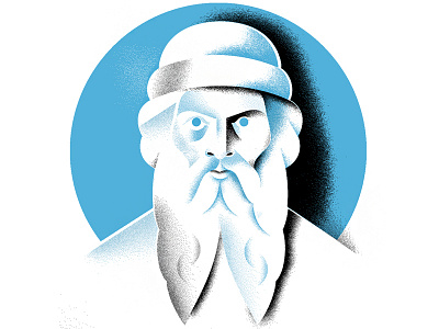The Gutenberg editorial illustration face gutenberg illustration portrait