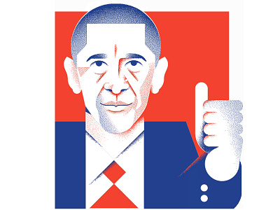 Bye Bye Barack face grain illustration obama politics portrait president