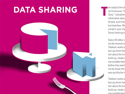 Data Sharing cake cursor data illustration pie sharing