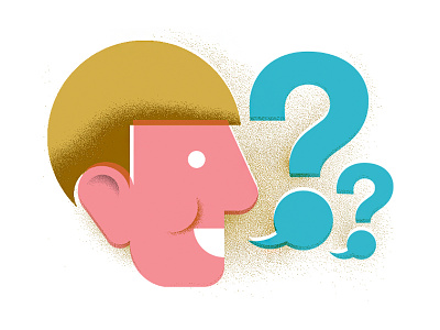 ¿Questions? editorial illustration face illustration punctuation question mark questions