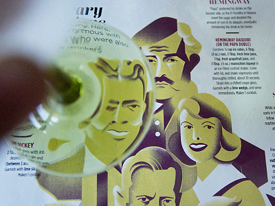 Literary Libations (2) authors editorial illustration face grain hemingway illustration portrait portraits