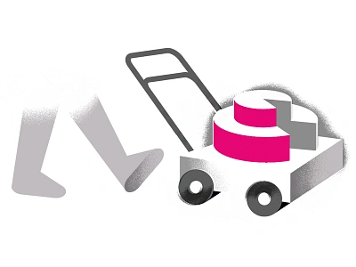 Appliance Share editorial illustration illustration lawn mower mower texture yard yard work