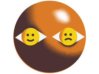 The Visionary (2) binary computer vision editorial illustration eye eye ball eye balls facial recognition smiley face