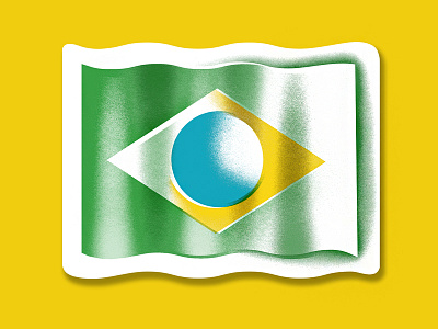 B✿R✿A✿Z✿I✿L brazil country flag illustration playoff stickermule texture travel