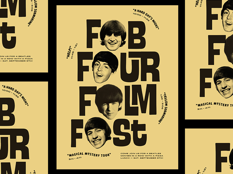 Fab Four Film Fest by Andrew Colin Beck on Dribbble