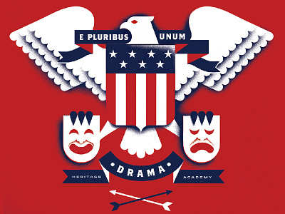 Drama Club T america drama drama masks e pluribus unum eagle heraldry merica patriotic