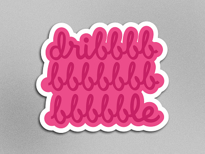 Drib-it-up dribbble dribbble logo sticker sticker mule typography
