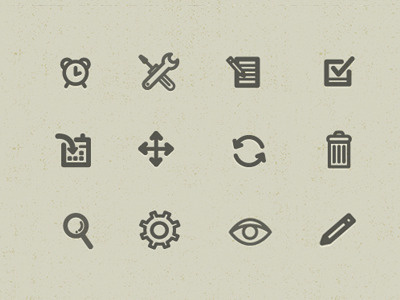 Icon Set icons planner