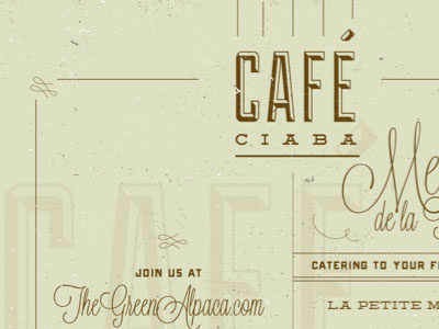 Menu WIP cafe menu typography wip