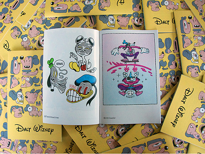 Dalt Wizney Zine (in print!) cartooning cartoons collab collaboration disney donald drawing fan art goods goofy illustration mickey print zine