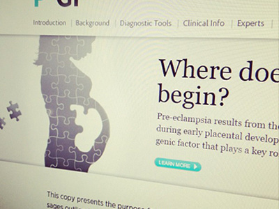 Pregnancy Puzzle baby mom pregnant puzzle web design website