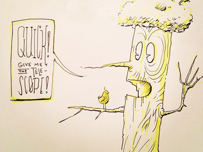 Tree Sketch illustration put a bird on it sketch tree word bubble