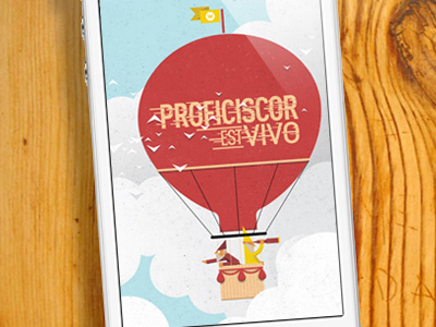 Proficiscor Est Vivo geometric hot air balloon telescope wizard wizards