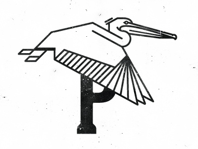 P animal alphabet project bird geometric p pelican wildlife