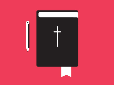 étudier bible bible study bookmark cross geometric illustration pencil