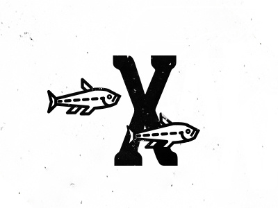 X is for . . . animal alphabet project animals fish geared slab geometric illustration