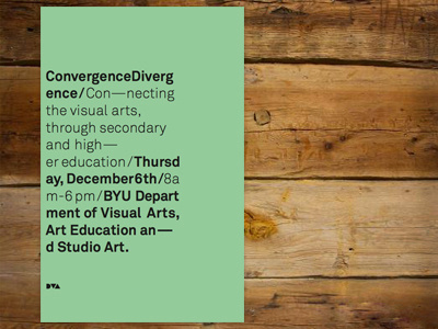 ConvergenceDivergence Poster (WIP) akkurat dva poster typography wip